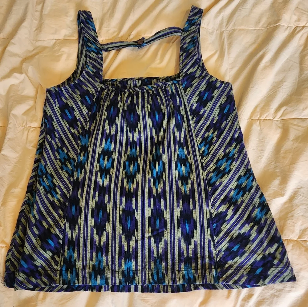 Patterned Square-Neck Tank Top - Picture 5 of 7